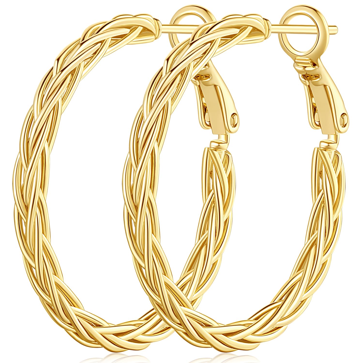 Amoxos Gold Hoops 14K Gold Hoop Earrings for Women - AGB LuxeDrop